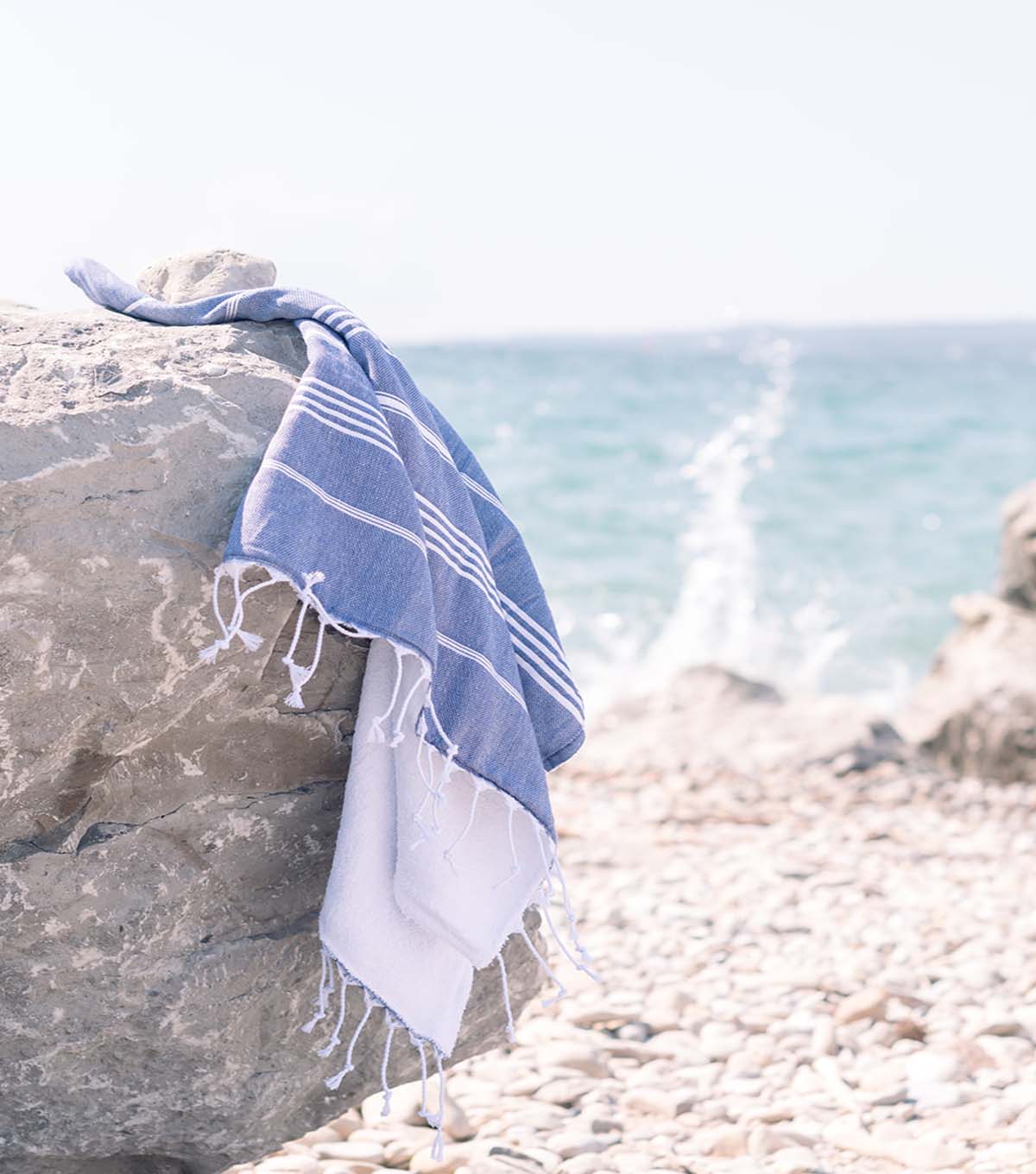 Turkish T Turkish Beach Towel - White